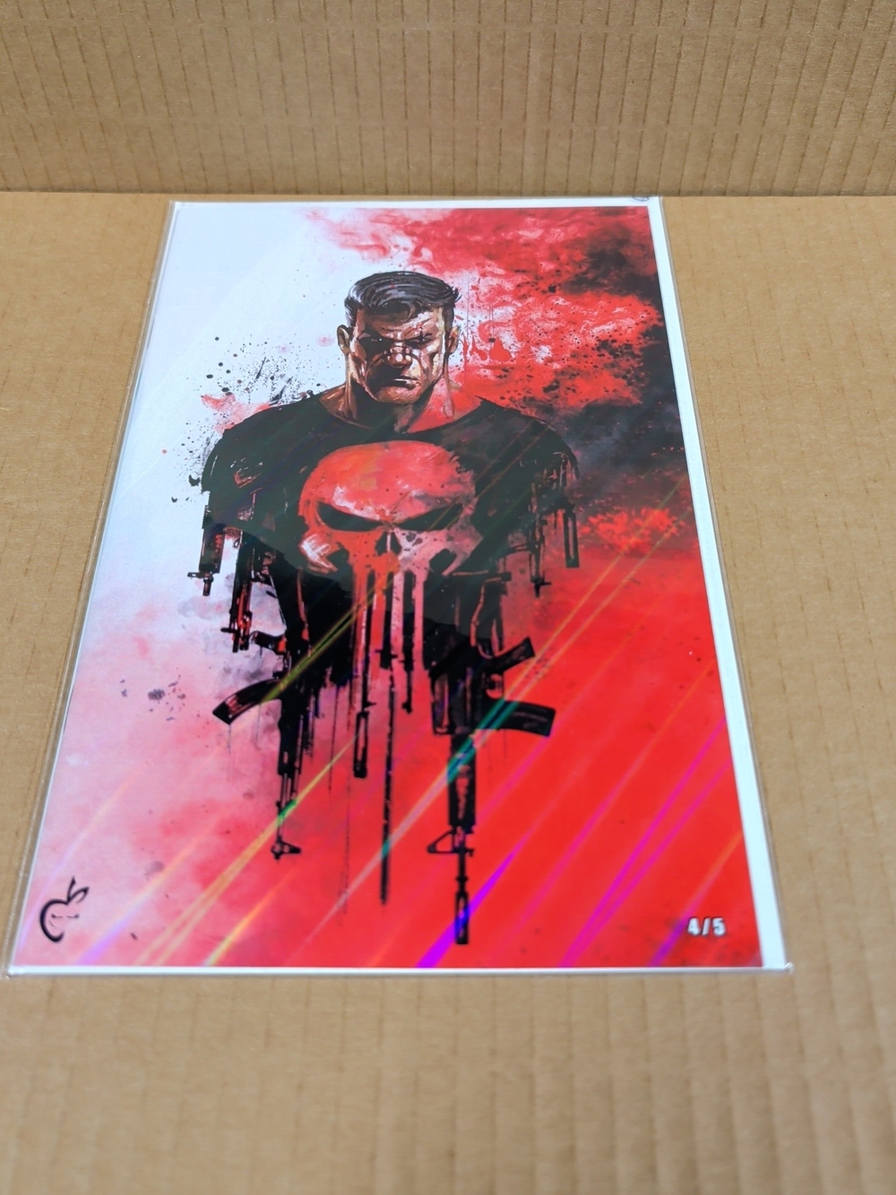 PUNISHER Deviant Apple Art Book LIMITED 5 RIPPLE FOIL 4/5 NM